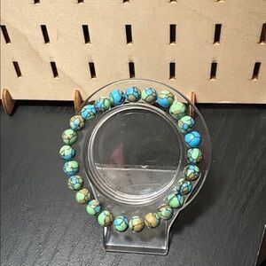 Handcrafted gemstone beaded bracelet
